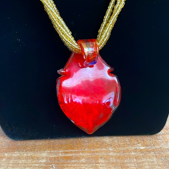 Vintage Glass and Seed Bead Necklace - Picture 3 of 6